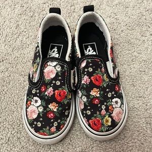 Floral Vans toddler size 9